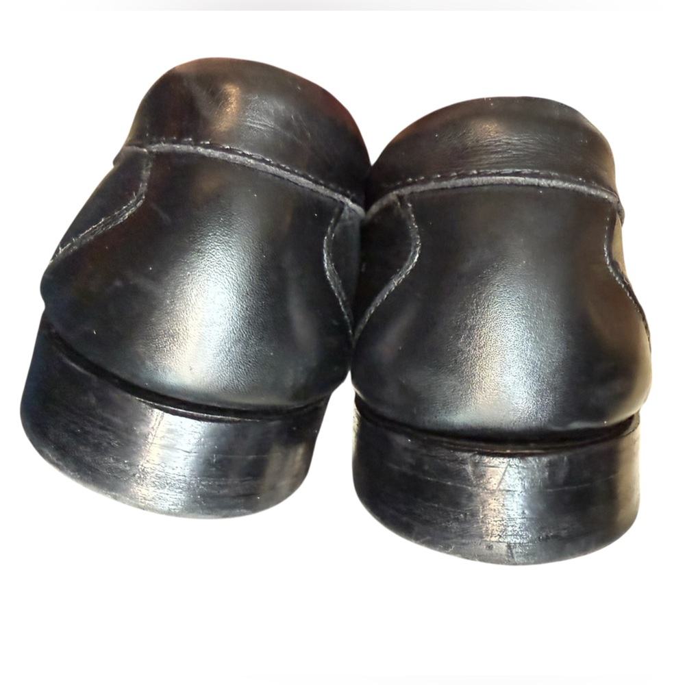 Allen Edmonds Cavanaugh fine imported leather Classic Black Loafers men 9 - Picture 6 of 12